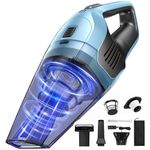 Handheld Vacuum Cleaner, 8000Pa Strong Suction Portable Hand Vacuum Cordless with 25-30Mins Long Runtime Rechargeable Battery Lightweight for Home and Car Carpet Stairs Pet Hair Deep Cleaning