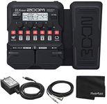 Zoom G1X Four Guitar Effects Processor with Built-In Expression Pedal + Zoom AD-16 9V AC adapter + Guitar Instrument Cable w Right Angle Plug + Photo4Less Cleaning Cloth - Deluxe Bundle