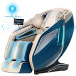 4D Massage Chair: Massage Chair Full Body Zero Gravity 4D Shiatsu Massage Recliner Chair SL Track Chair Massage with Waist and Leg Heating, Blue