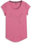 PUMA Women's Performance Heather Cat Tee, Garnet Rose Heather, M