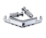 Guyker Guitar Stop Bar Tailpiece with Anchors and Studs Replacement Part Compatible with Les Paul LP SG Style 6 String Electric Guitar - GK21, Chrome