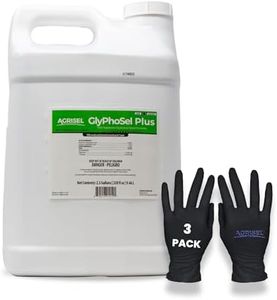 Agrisel GlyPhoSel Plus Weed Killer, Post Emergent, Long-Lasting Action, Eliminates Tough Weeds from Leaf to Root, For Non-Crop Areas, Pet Safe, Includes 3-pack of Agrisel Protective Gloves, 320 Ounces