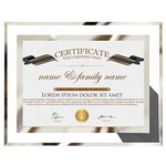 LUCKYLIFE 8.5x11 Picture Frame Glass Certificate Document Frame for Tabletop Display, 1 Pack