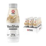 MaxiNutrition - MaxShake, Vanilla - High Protein Milk Drink – Fat-Free, No Added Sugar, Gluten & Soy-Free, Vegetarian - 25g Protein, 165 kcal per Serving, 12 x 330ml Bottles