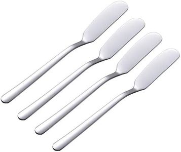 VANRA Cheese Spreader Knife Set 4-Piece Stainless Steel Butter Knife Small Sandwich Condiment Jam Bread Cream Canape Knives Spatula 6.5-inch