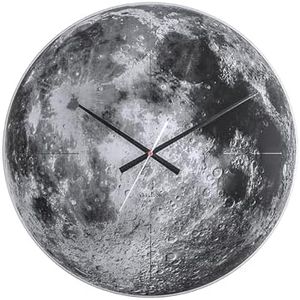 Karlsson Wall Clock Moon Glass Grey, Gray, 4 x 60 x 60 cm