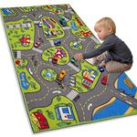 LargeÃ‚ Kids Carpet Playmat Rug 32" x 52" with Non-Slip Backing, City Life Play Mat for Playing with Car Toy, Game Area for Baby Toddler Kid Child Educational Learn Road Traffic in Bedroom, Classroom