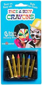 Dress Up America Face Paint Kit - Face And Body Paint Crayons - 6 Piece Set Halloween Makeup for Kids and Adults