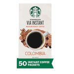 Starbucks VIA Ready Brew Coffee, Colombia, 3.3-Gram Packages,50 Count