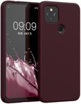 kwmobile Case Compatible with Google Pixel 4a 5G Case - Slim Protective TPU Silicone Phone Cover - Bordeaux Violet