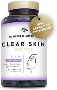 Anti-imperfections avec 9 ingrédients actifs, traitement anti-cernes éclaircissant pour la décoloration des taches de couleur, avancé pour le visage et le corps. 45 gélules. CE. N2 Natural Nutrition