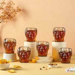 Old Monk Small Face Glasses Set of 6 300Ml for Drinking Juice, Bourbon, Whisky, Cocktails, Mocktail| Perfect for Home, Restaurants and Parties Dishwasher Safe