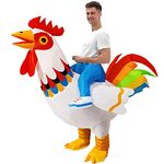 LUVSHINE Chicken Costume Adult, Colorful Inflatable Costume for Birthday Party, Halloween, Marathon, Gift