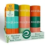 ECO SOUL Bamboo Toilet Paper, 3 Ply