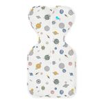 Love To Dream Swaddle Up Lite, Newborn (2.2-3.8kg), Ultra-light Fabric for Warm Temperatures (24-27°C), Arms Up Position, Baby Swaddle, Twin Zipper for Easy Nappy changes, Space White