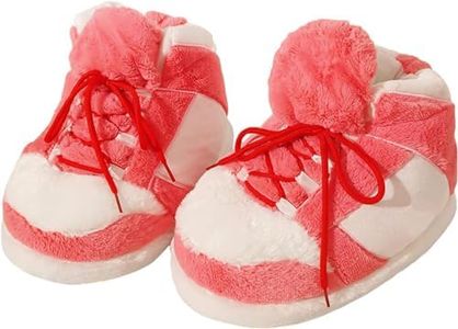 TiblZkle Unisex Trendy Sneaker Slippers Comfy Non Slip Sole Indoor House Plush Slippers - One Size Fits Most