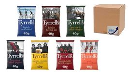 Mixed Case Of Tyrrells Crisps 40G | Mix 7 Flavours (Pack Of 24)