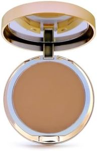 Emani Flawless Matte Powder Foundation – Mineral Compact Makeup for Sensitive Skin, Buildable Coverage, Shine Control, Long-Lasting Finish Up for Sensitive Skin and Oil Control, Soft Tan