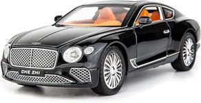 Alokik Enterprise 1:24 Diecast Model Alloy Bently Continental GT Alloy Metal Pull Back with 6 Openable Doors & Sound Light Toy car for Kids Best Gift Toys for Kids Boys (Black)