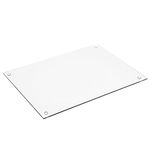 Muldale Clear Glass Worktop Saver for Kitchen - Toughened Kitchen Glass Worktop Protector Non Slip - Clear Heat Resistant Chopping Board - Great for Protecting Work Surfaces or Tabletop