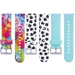 Chofit 5 Pack Bands Compatible for Verizon Gizmo 3 2 1/Gabb Watch Bands for Kids, 20MM Band Quick Release Colorful Pattern Wristband Straps for Verizon Gizmo Watch 2/T-Mobile SyncUP Kids Smartwatch