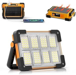 Dancingboar 30W Projecteur LED Rechargeable,Projecteur LED Chantier Portable Solaire & Batterie Rechargeable,4 Modes 5400mAh Lampe de Travail Pour Camping, Chantier, Garage, Atelier