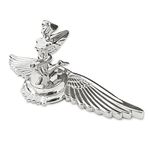 Goddess Hood Ornaments for Cars Angel Flying Wings Logo Car Front Bonnet Stand Cars Metal Stickers Decals 3D Emblem Badge Auto Sticker Symbol Hood Ornament for Trucks Vehicle (Chrome Sliver)