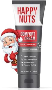 HAPPY NUTS Comfort Cream Deodorant For Men: Anti-Chafing Sweat Defense, Odor Control, Aluminum-Free Mens Deodorant & Hygiene Products for Men's Private Parts 3.4 oz. (3.4 Fl Oz (Pack of 1), Unscented)
