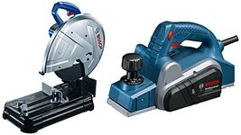 Bosch 0601B373F0-GCO220 2200-Watt 14-inch Chop Saw Machine (Blue) & GHO 6500 Professional Planer