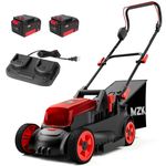 MZK 40V(2 x 20V) 13” Cordless Electric Lawn Mower, Electric Mower with 4-Position Height Adjustment, Compact and Lightweight Push Battery Powered Lawn Mower (LM13CA08)