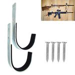 Gizmoway Wall Mount Storage Rack J-Hook Stainless Steel Rifle Shot Gun Hangers