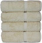 Chakir Turkish Linens 100% Cotton Premium Turkish Towels for Bathroom | 27'' x 54'' (4-Piece Bath Towels - Beige)