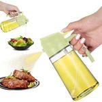 PRO IPLAS Oil Spray Bottle, Oil Dispenser 2 in 1, Oil Bottles for Kitchen, Oil Sprayer for Cooking Air Fryer, BBQ Salad and Steak