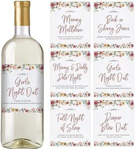 Printed Party Baby Shower Wildflower (Wine Labels)