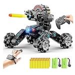 Lenlun Remote Control Car, RC Tank Cars 2.4GHz 4WD Hand Gesture RC Drift Cars, Remote Control Monster Truck with Soft Bullets, 360° Driving ＆ Stunt Rotation