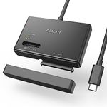 Alxum NVME M.2 to SATA HDD Enclosure, USB 3.2 Gen 2 Tool Free Pcie 10Gbps Hard Drive Reader for M.2 NVMe/SSD/SATA Support HDD&SSD Simultaneous Reading