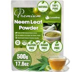 Lavendium, Premium 500g (17.6oz) Neem Leaf Powder, 100% Natural and Pure from Neem Leaves, Neem Leaves Herbal Tea, No Additives, No Gluten, No Sugar, Vegan, CA