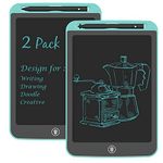 [2 Pack] TIQUS LCD Writing Tablet Pad 9.255 Inch Ewriter Electronic Board and MeMO Notes for Adults at Home School and Office Thick Stylus (Light Blue)