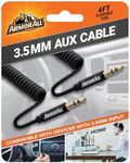 Armor All AAC9-0107-BLK Black 3.5mm Flexible Coil Auxiliary Cable