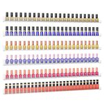 Sezanrpt Nail Polish Rack Shelf for Wall, Clear Nail Polish Organizer Wall Mounted, 32 Inches Acrylic Nail Polish Shelf for 192 Bottles, 6 Pack…