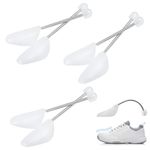 Skibetfo 3 Pairs Plastic Shoe Trees for Men,Adjustable Spiral Spring Shoe Shaper Holder,White Shoe Stretchers Mens Shoe Expander Men for UK 6-11/EU 39-45