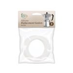 Fino Replacement Gasket for 3-Cup Stovetop Espresso Coffee Maker, Silicone, Set of 4