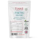 Fisetin - Ultra Pure - 100mg - 60 Capsules - Anti-Ageing - Autophagy - Senolytic - GMP Standards - UK Made - Vegan (60 Capsule Pouch)