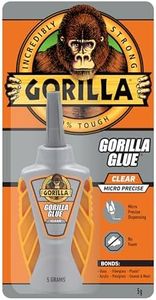 Gorilla Glue Clear Micro Precise, No-Foam Formula, Precise Dispensing Tool, Anti-Clog Cap, Clear, 0.19 oz/5g, (Pack of 1)