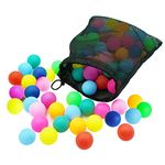 Yuanhe 60 Pack Colored Ping Pong Balls Bulk, 40mm Table Tennis Balls with Storage Bag for DIY Games, Arts and Crafts, Decoration, Cat Toys