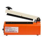 12" Impulse Heat Sealing Machine with Adjustable Temperature, Portable Poly Bag Sealer for PE/PP Laminated Pouches,Strong Airtight Seal, Durable Metal Body,1-Year Warranty for Home & Business (Orange)