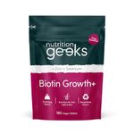 Biotin Hair Growth Supplement - 180 Vegan Tablets Enhanced with Zinc & Selenium, Hair Vitamins Complex - Biotin 10000 mcg - Hair Skin and Nails Vitamins for Women & Men UK (Packaging Design May Vary)