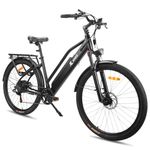 27.5'' Electric Bikes for Adults Men,250W Pedal Assist Ebike Electric Bicycle Mountain E Bikes for Men with 36V 13Ah Battery, Shimano 7 Gears, Range 35-90km (SW05)