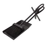 JVL Purbeck Hearth Iron Fireside Tidy Set