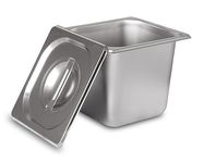 Malabar Trading Company Stainless Steel Gn Pan, Gastronorm Pan With Lid (1/6 150Mm, Silver)